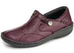 Slipper aus Nappaleder mit Knitter-Struktur BORDEAUX