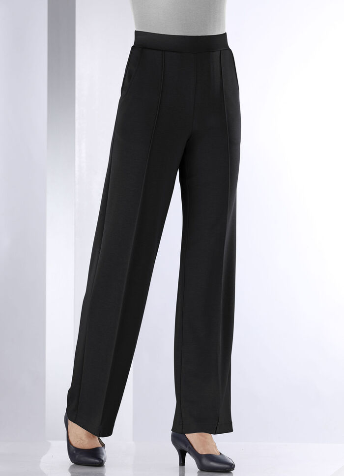 Hose in modischer Weite SCHWARZ