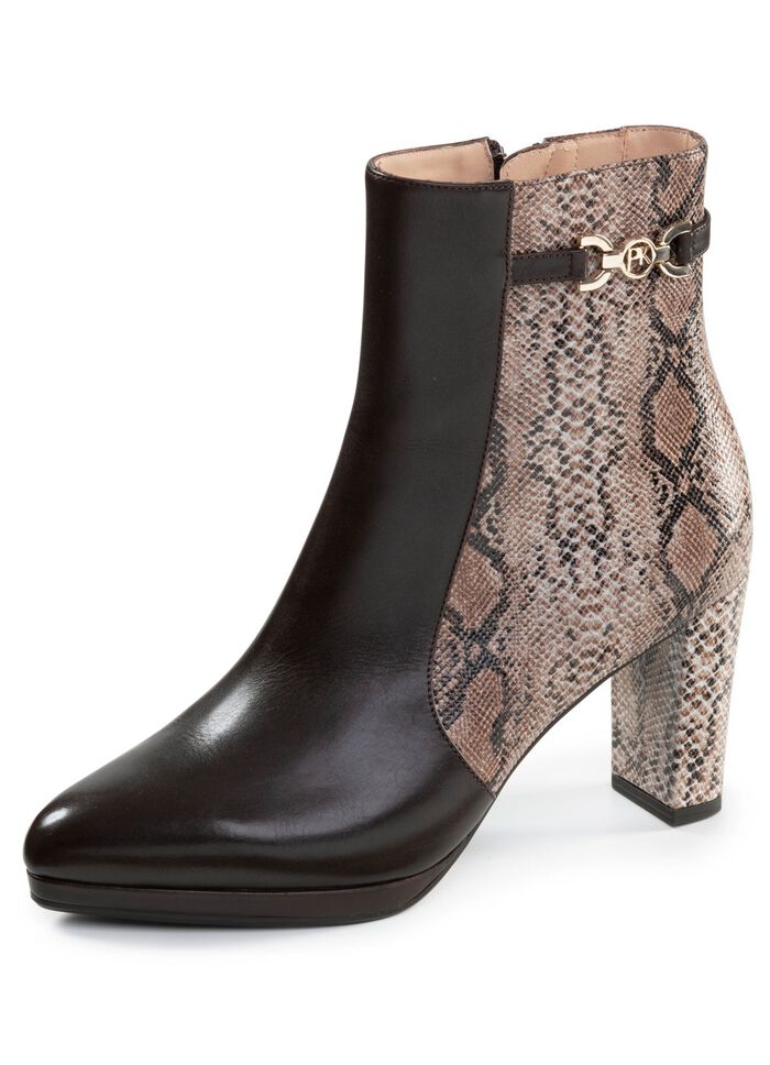 Peter Kaiser, trendige Damen-Stiefeletten, mit Rei&szlig;verschluss TAUPE-MOKKA