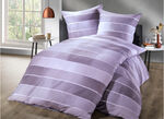 Bettw&auml;sche-Garnitur mit Blockstreifen-Dessin ROS&Eacute;