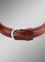 Funk-Damenuhr mit Lederband und sprechender Zeitansage 