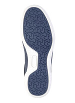 Sneaker mit elastischem Schnellschnürsystem mit Stopper BLAU-COGNAC