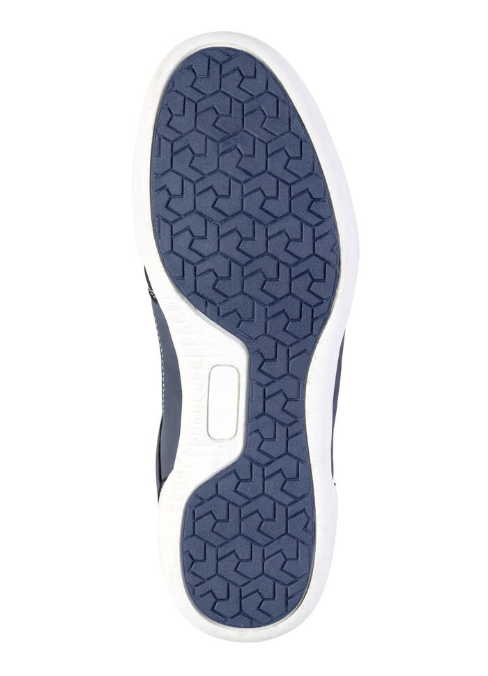 Sneaker mit elastischem Schnellschnürsystem mit Stopper BLAU-COGNAC