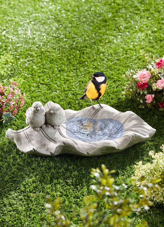 Vogeltr&auml;nke aus Kunststein GRAU