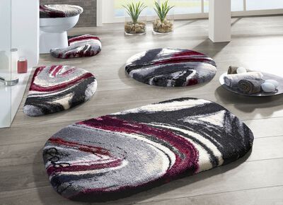 Designer-Badgarnitur in Supersoft Qualit&auml;t BORDEAUX-ANTHRAZIT