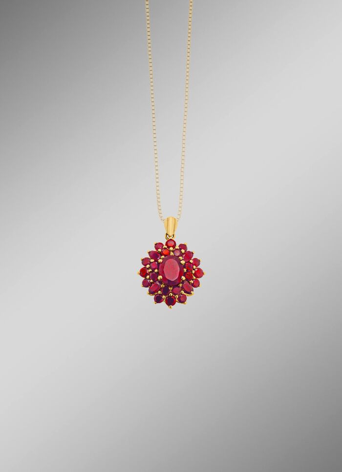 Anh&auml;nger mit echtem Granat 