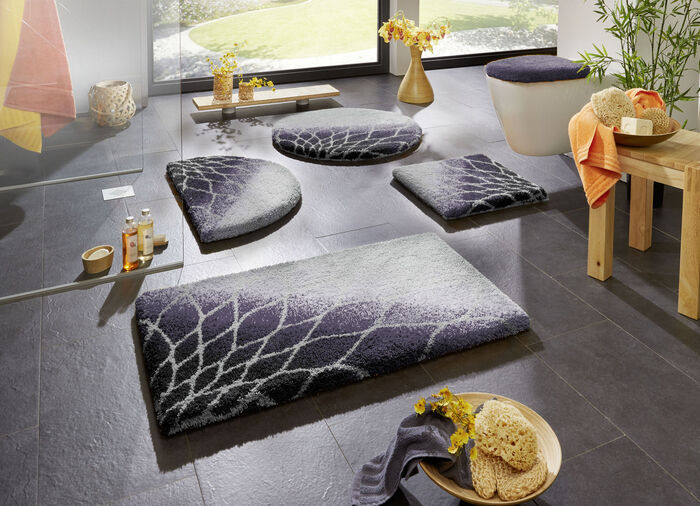 Badgarnitur mit trendigen Dessin SCHWARZ-GRAU