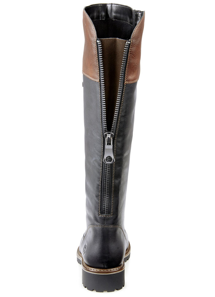 Remonte, gefütterte Damen-Stiefel, Winterschuhe, Weite G, mit Reißverschluss SCHWARZ-MARONE