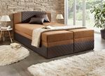 Boxspringbett mit Bettk&auml;sten DUNKELBRAUN-HELLBRAUN