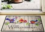Fußmatte Vögelchen mit rutschfester Gummi-Rückseite 