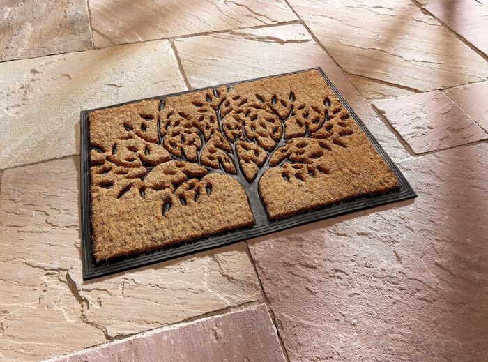 Fu&szlig;matte aus Kokos NATUR-SCHWARZ