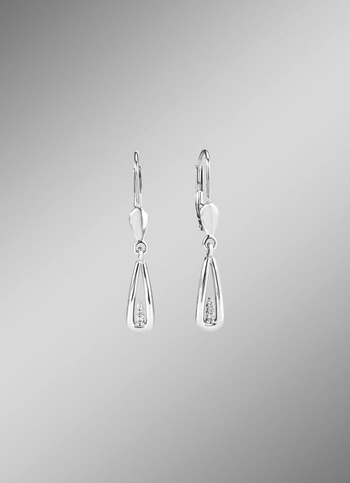 Bewegliche Ohrringe mit Brillanten 