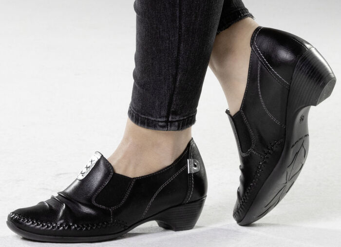 ELENA EDEN, stilvolle Damen-Pumps, Weite G, mit herausnehmbares Fußbett SCHWARZ