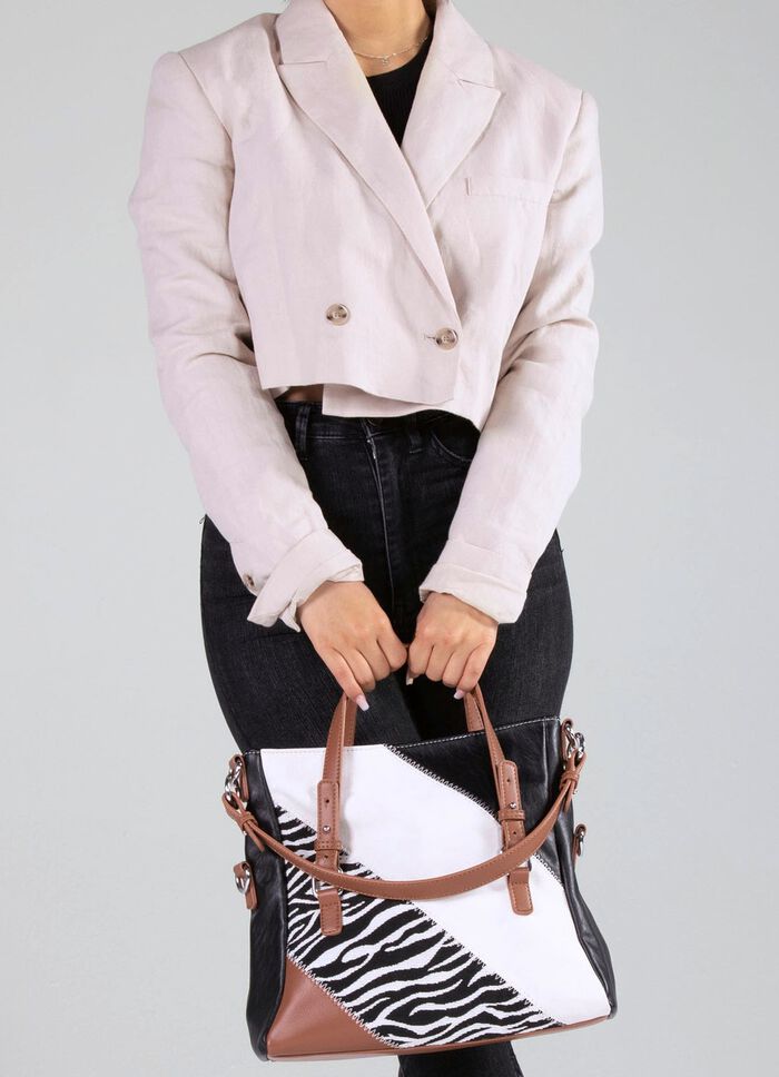 Collezione Alessandro Tasche mit Zebra-Dessin 