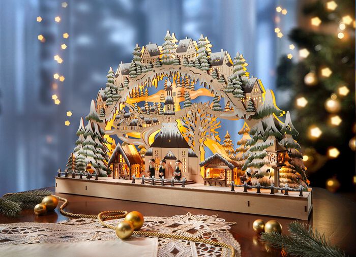 Schwibbogen mit LED-Beleuchtung 