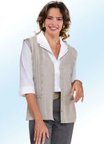 Strickweste mit Zopfdessin 