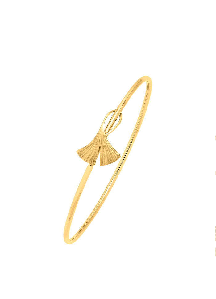 Eleganter Armreif mit Gl&uuml;cksbringer Ginkgoblatt 