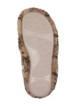 Laurina Pantoffel aus sehr kuscheligem Pl&uuml;schmaterial BRAUN