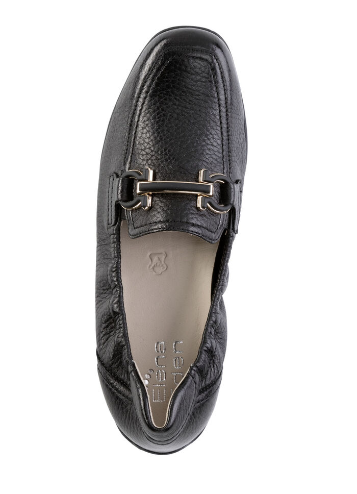 ELENA EDEN, elegante Damen-Slipper, Weite G, mit herausnehmbarem Fußbett SCHWARZ