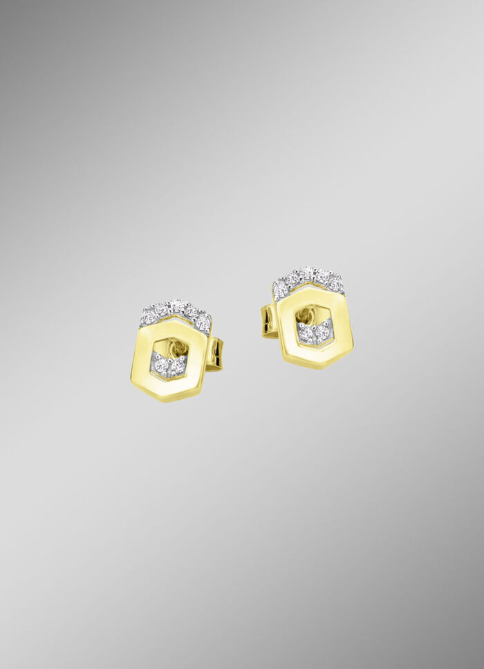 Moderne Ohrstecker mit Zirkonia 