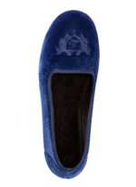 Laurina Haus-Ballerina mit stilvoller Stickerei ROYALBLAU