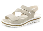 Waldläufer, bequeme Damen-Sandalen, Weite H, mit herausnehmbarem Fußbett BEIGE