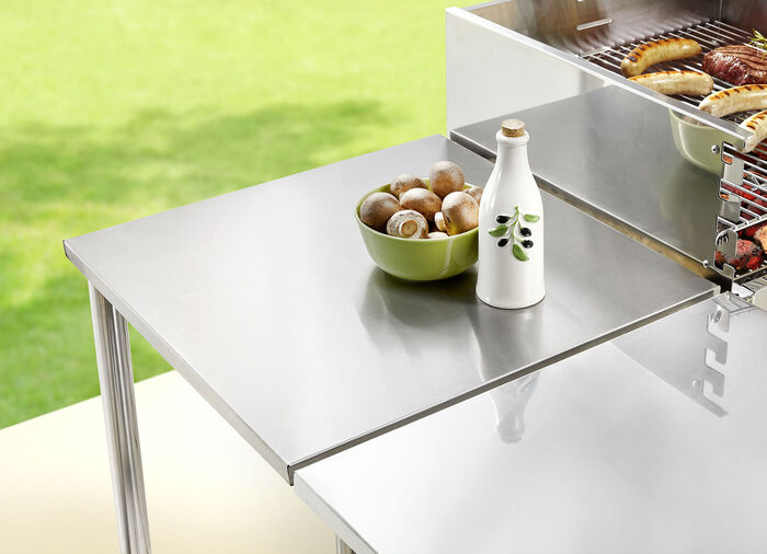 Outdoor-Küche aus Edelstahl SILBER