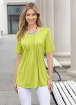 Unifarbene Shirt-Tunika APFELGR&Uuml;N