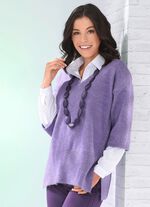 Pullover in sehr kuscheliger Qualität FLIEDER MELIERT