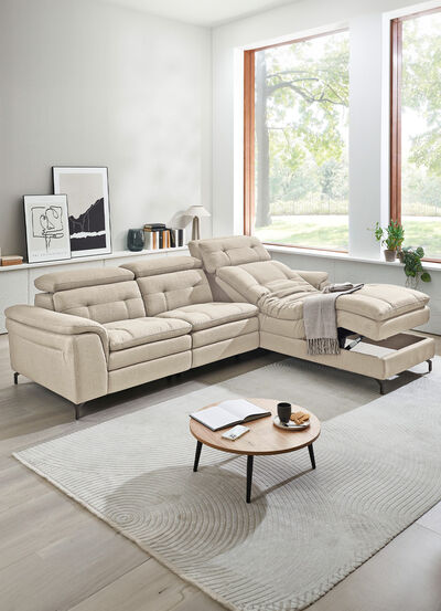 Polsterecke,mit verstellbaren Kopfst&uuml;tzen 