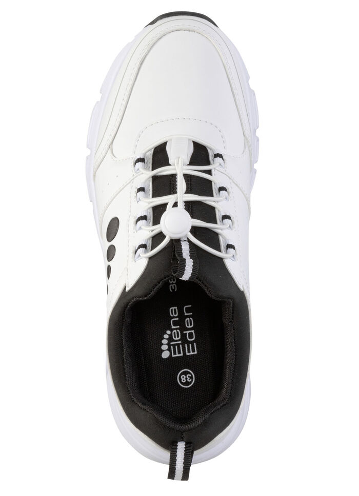 ELENA EDEN Sneaker mit herausnehmbarem MemoSoft-Fußbett WEISS-SCHWARZ