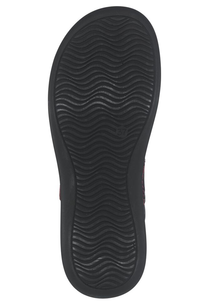 Sneaker aus Nappaleder mit Knitter-Struktur SCHWARZ-BURGUND