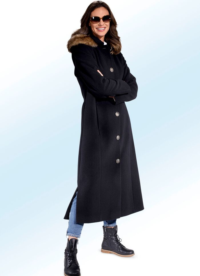 Mantel mit abnehmbarer Kapuze 