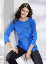 Shirt mit platziertem schwarzem Druck in 2 Farben ROYALBLAU