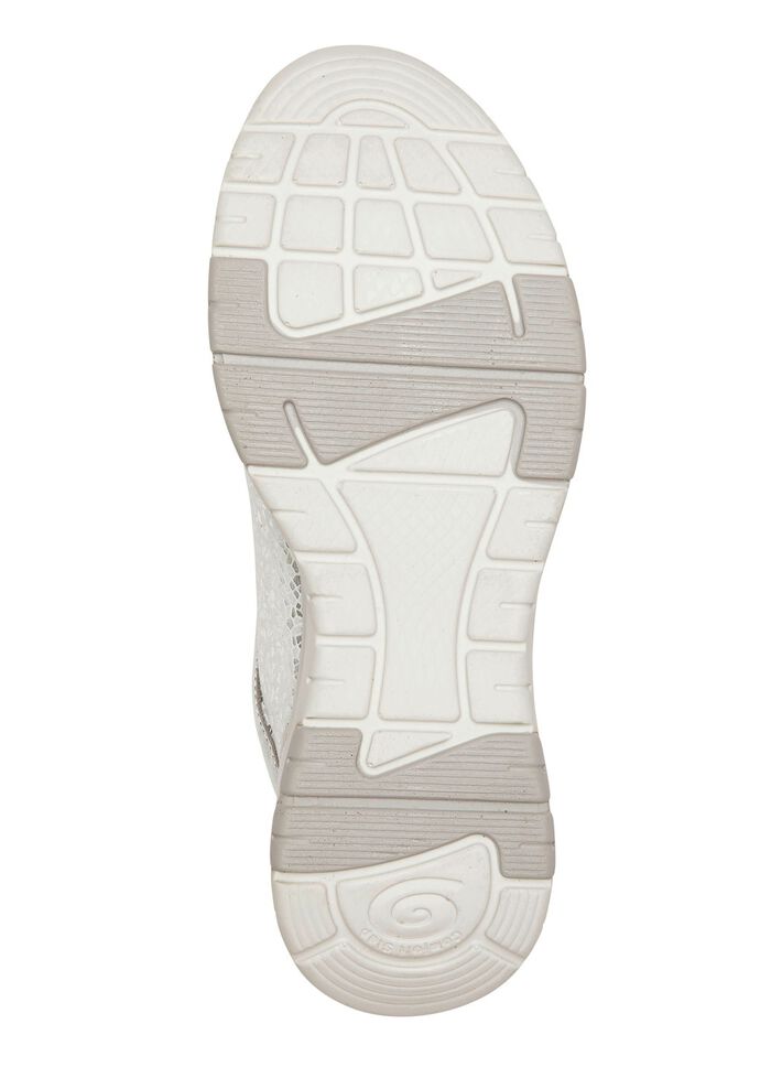 ELENA EDEN Sneaker mit Schn&uuml;rung WEISS-SILBER