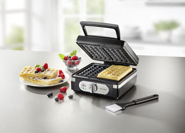 Waffeleisen f&uuml;r 2 gro&szlig;e Belgische Waffeln 