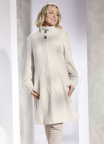 Kurzmantel mit abnehmbarem Schal CREME