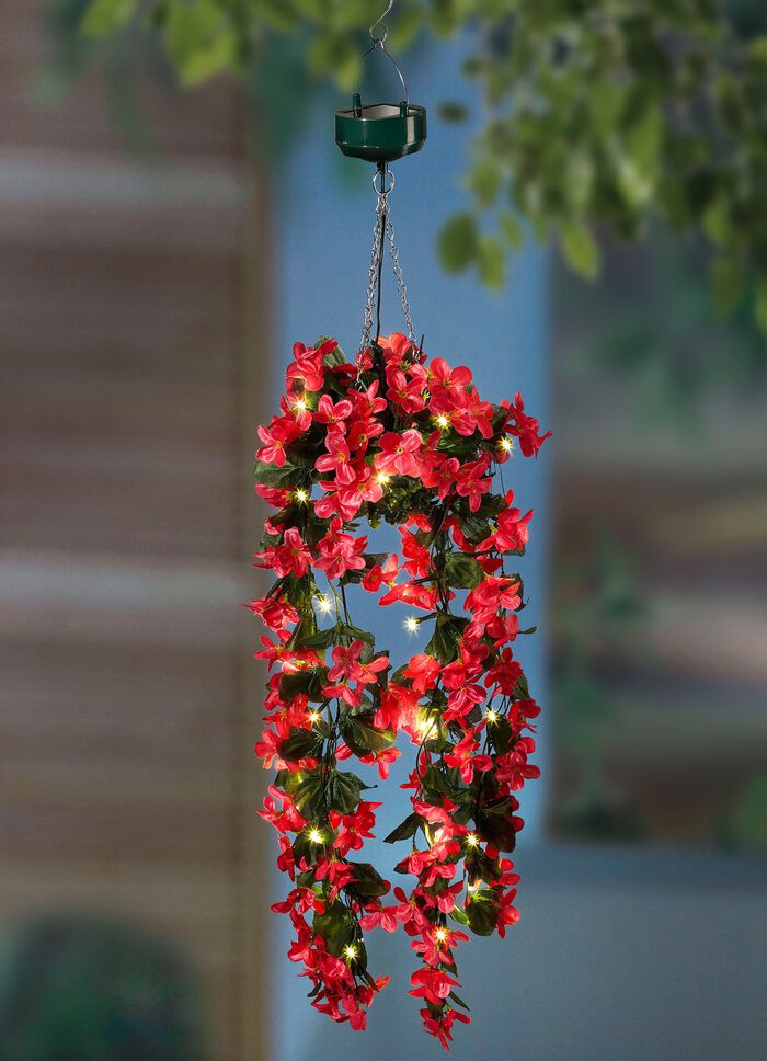 Solar-Blumenampel f&uuml;r Balkon und Terrasse 