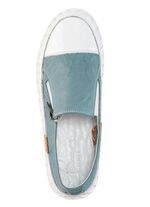 ELENA EDEN Slipper mit Knitter-Struktur JEANS-WEISS