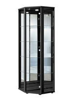 Eck-Vitrine mit LED-Beleuchtung SCHWARZ