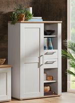 Hochwertige Hochkommode WEISS-EICHE