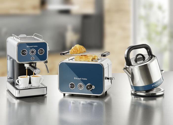 Russell Hobbs Fr&uuml;hst&uuml;cksserie im Retro-Design BLAU