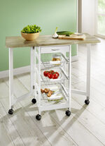 Platzsparend zusammenklappbarer K&uuml;chenwagen 