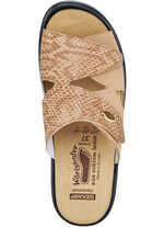 ELENA EDEN Pantolette mit W&ouml;rishofer Kork-Lederfu&szlig;bett SAND