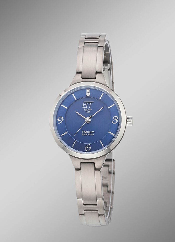 ETT-Solar-Damenuhr ELT-12147-31M mit Quartzuhrwerk 