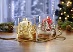 Windlicht aus Glas und Aluminium 