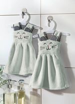 G&auml;stehandtuch auf Kleiderb&uuml;geln, 2er-Set MINT