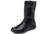 Stiefelette mit winterlichem Lammfellfutter SCHWARZ