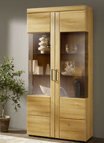 Vitrinenserie mit Türen und Schubladen mit Softclose EICHE HELL