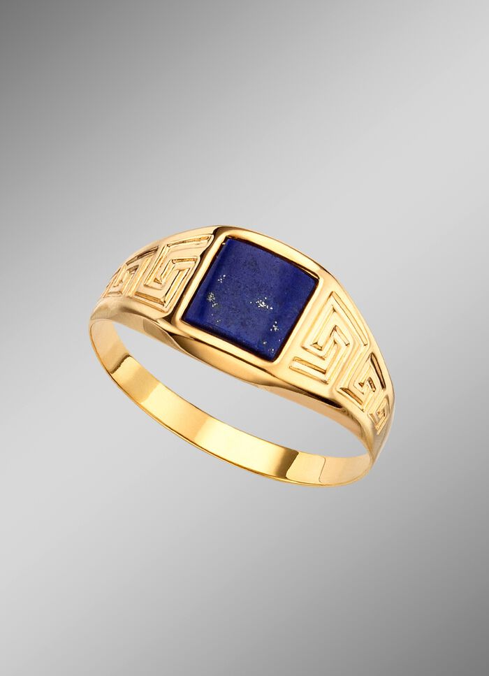 Herrenring mit verzierter Ringschiene 